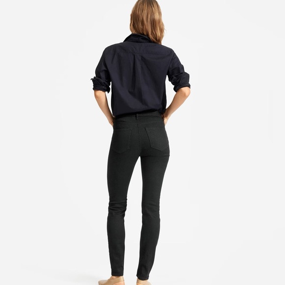 NWT Everlane Black Mid Rise Skinny Tall Jeans-Size 25 - Picture 6 of 7